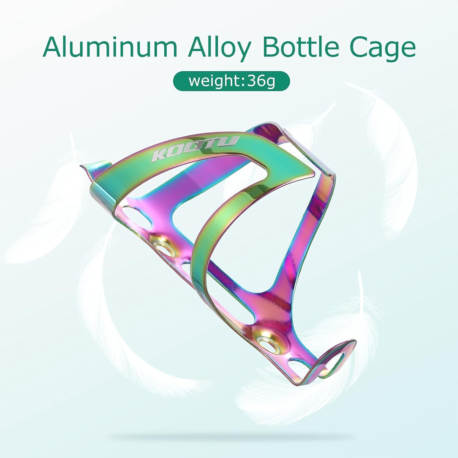 KOOTU Lightweight Bike Water Bottle Cage, Anti Rust Bicycle Water Bottle Holder, Cup Holder for Mountain, Road, Hybrid & Folding Bikes(Purple)