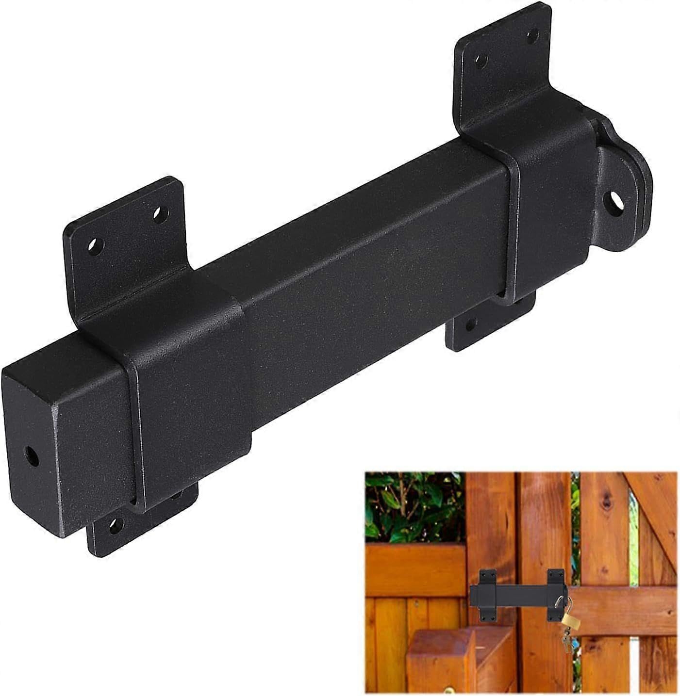 Joyhappst Image Color 7.5" Heavy Duty Security Slide Latch Lock,With Padlock Hole Adjustable Gate Latch For Wood