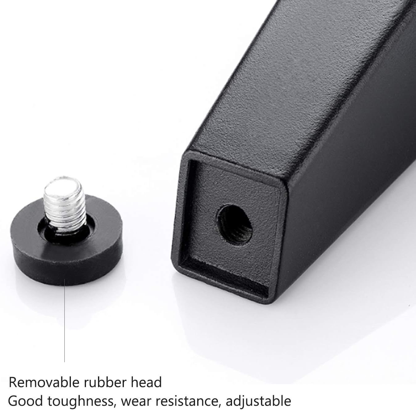 KARAA 4 x Black Adjustable Furniture Legs, Aluminium Alloy Furniture Legs, Triangular Furniture Legs for Table Cabinets Kitchen Sofa 5 61ZolSgnz4L. AC SL1500