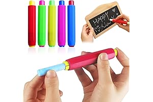 Colorful Chalk Holders for Toddlers Adjust for Comfort and Grip on Chalkboard Drawing