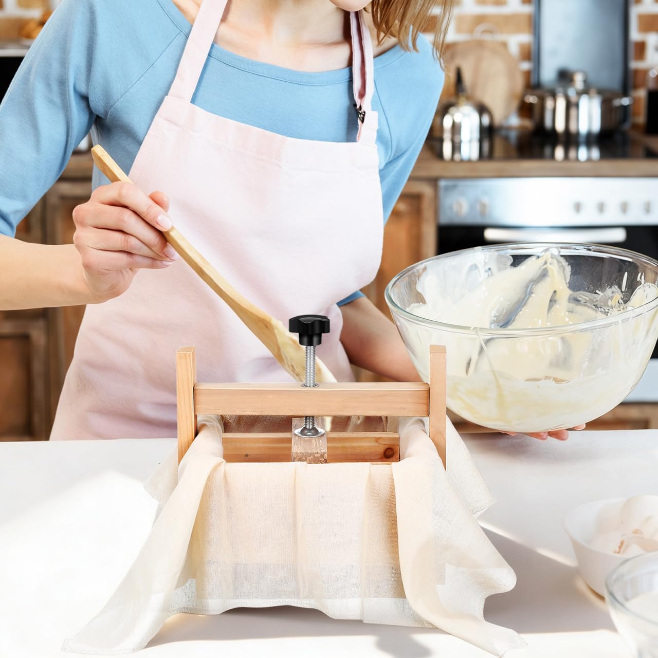 PRETYZOOM 1 Set Tofu-Form aus Holz, Bohnenquarkpresse für hausgemachten Tofu und Käse, praktisches Küchenwerkzeug zum Herstellen und Kochen