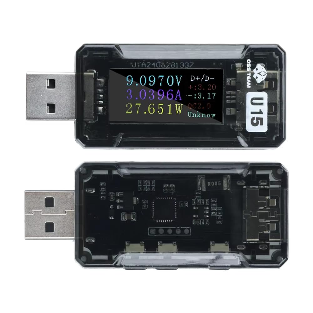 Littimoon IPS HD Screen USB Tester Voltmeter Ammeter Type-C PD/QC2.0/QC3.0 Fast Charge Detection Voltage Current Capacity Tester