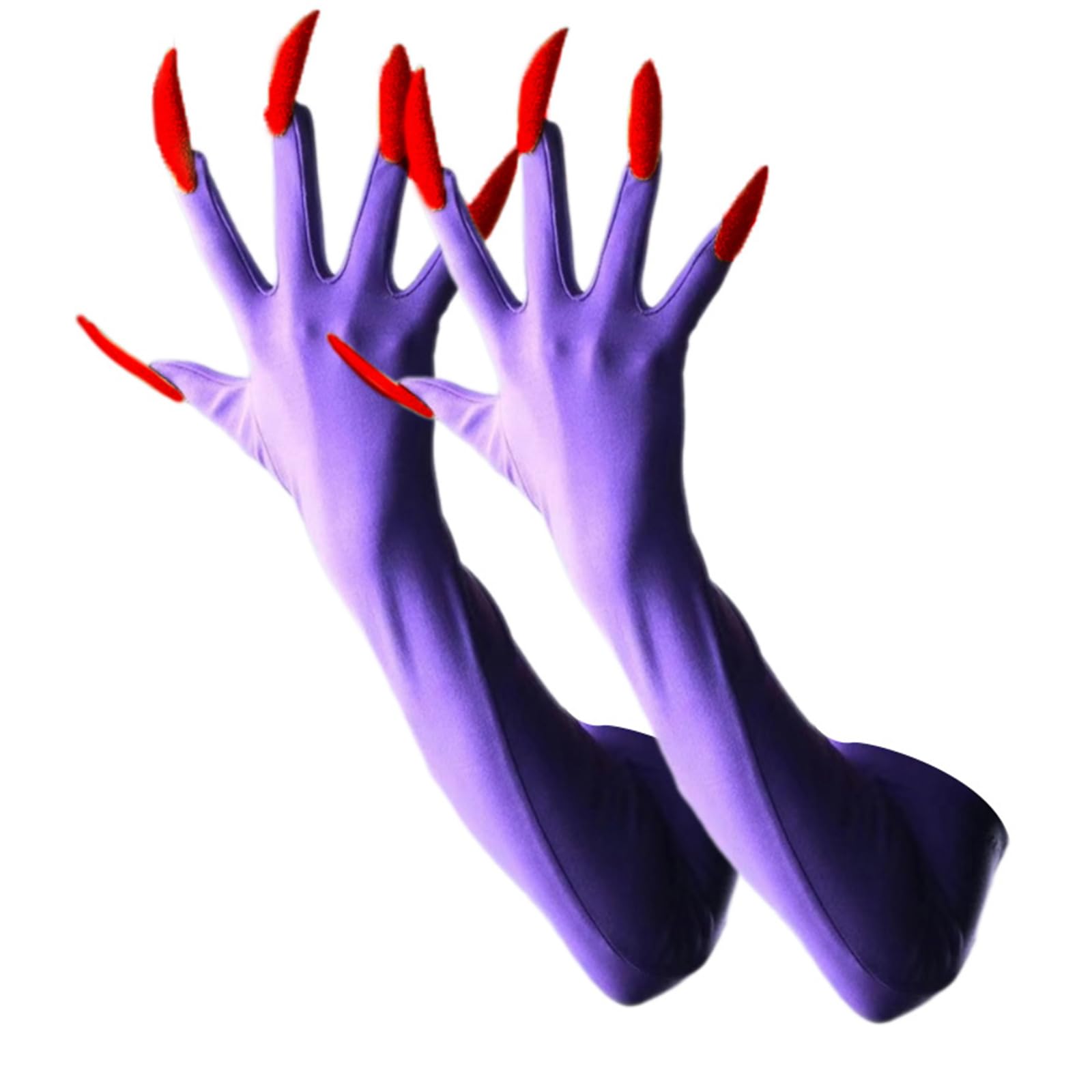 CAZSTYK Long Nails Paws Gloves Dark Series Long Gloves for Punk Theme Event Halloween Cosplay Dressingup Accessories Elastic Handwear Party Accessories
