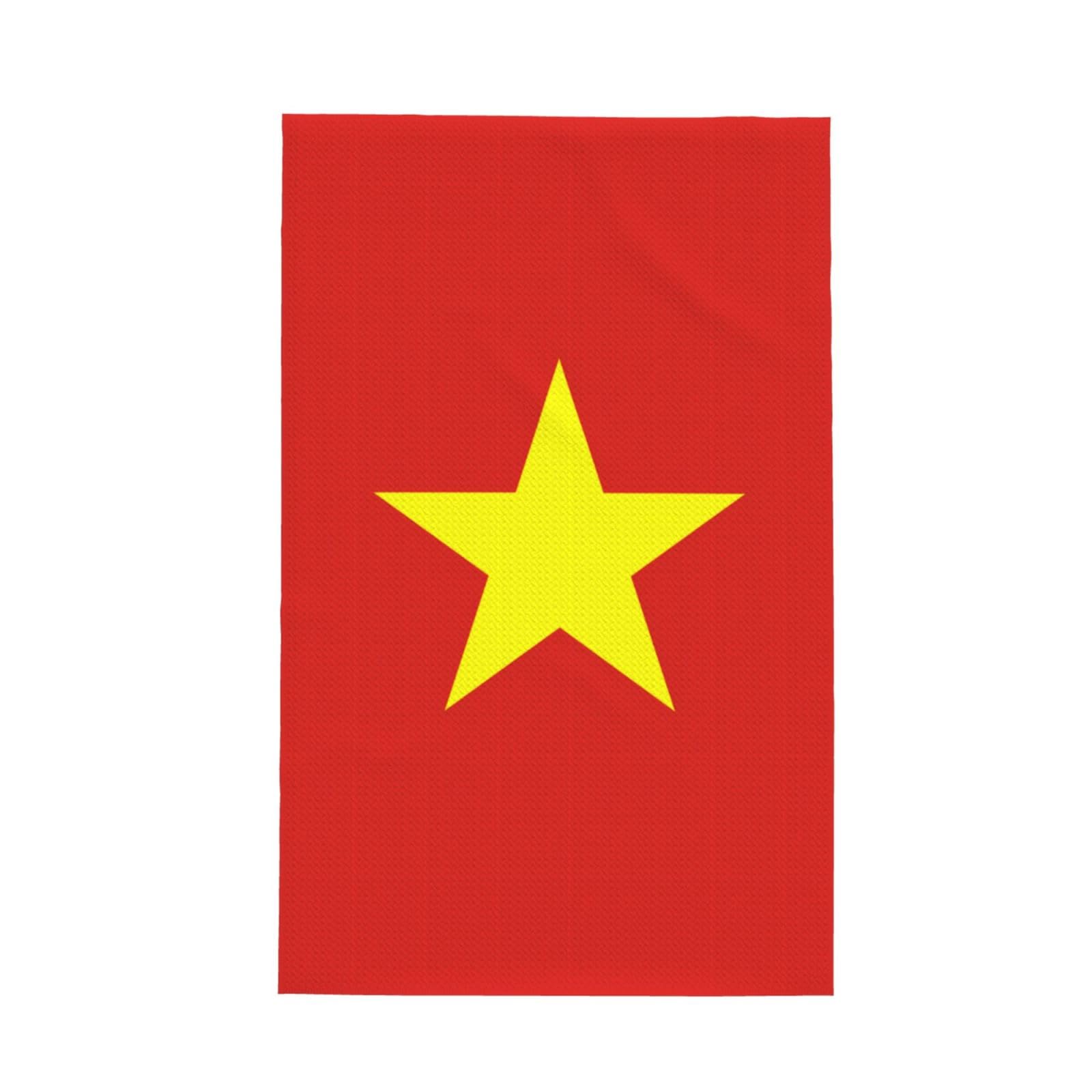 SXZVVBN Vietnamese flag Super Absorbent Microfibre Waffle Towels Fast Drying Dish Cloths Home Cafe Barista