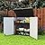 KINYING Larger Outdoor Storage Shed Weather Resistance, Horizontal Outdoor Storage Box Waterproof for Garden, Patios, Backyards, 48 Cu.ft Capacity for Garbage Cans, Lawn Mower, Garden Tools