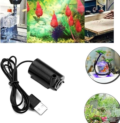 Miniatura 6 de SaiDian 1 unids USB Mini Bomba de Agua Cable Mute DC5V Micro Bomba de Agua 3Lmin Fuente de Motor de Agua Sumergible para Acuario Jardín Casa Fuente