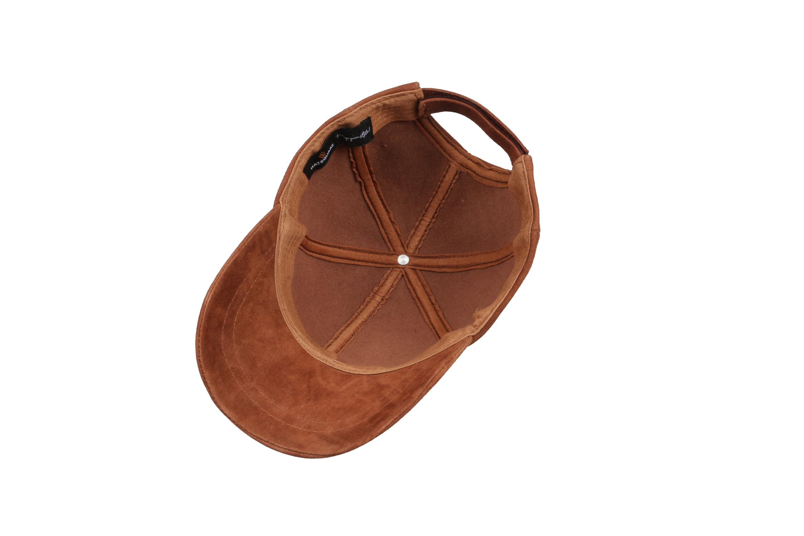 Czapka baseballowa unisex ze skóry zamszowej