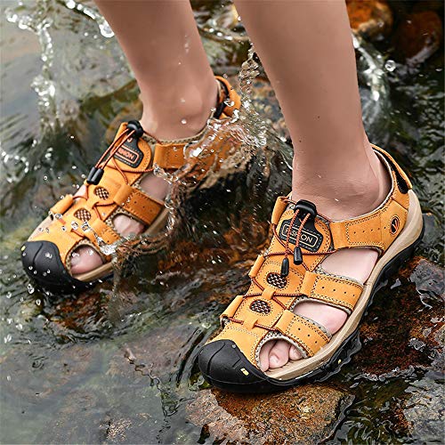 Asifn Athletic Sport Sandals Outdoor Men Summer Fisherman Beach Leather Casual Shoes Breathable Strap Hiking Walking2
