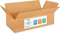 Vista 196 de Cajas largas de envío y mudanza de 28 x 12 x 12 pulgadas (paquete de 10) – Resistencia extra 200 lb vs regulares – Cajas de cartón corrugado