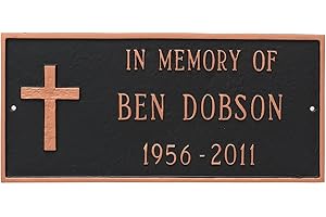 Personalized Cast Rugged Cross Memorial Plaque: A Cherished Tribute to Loved Ones