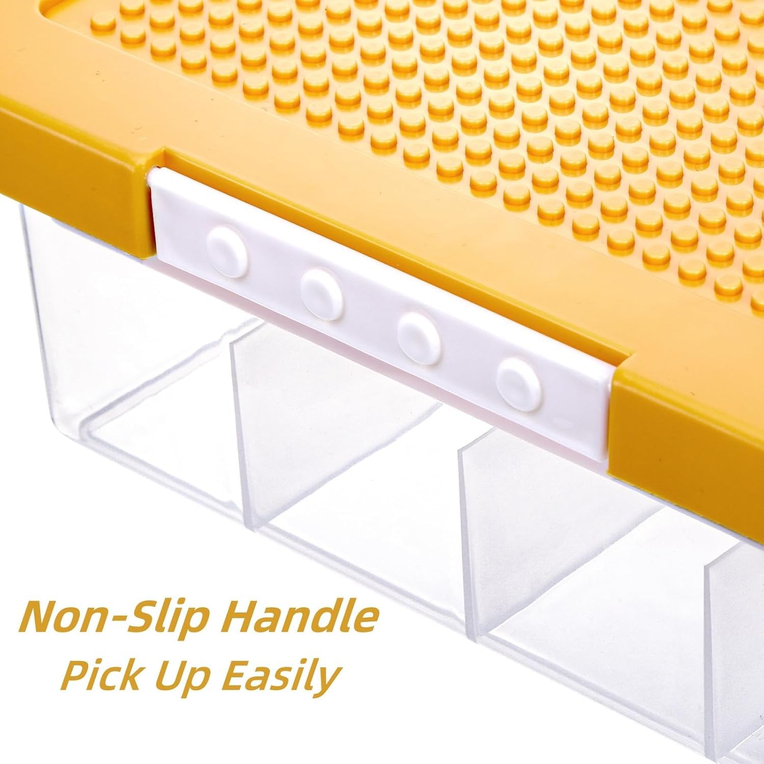 Edu Toys Toy Bricks Blocks Organizer Bins with Compartments, Building Blocks Storage, Storage Containers for Building Brick Blocks Storage, Plastic Stackable Organizer Bin Toy Chest (Red) 4