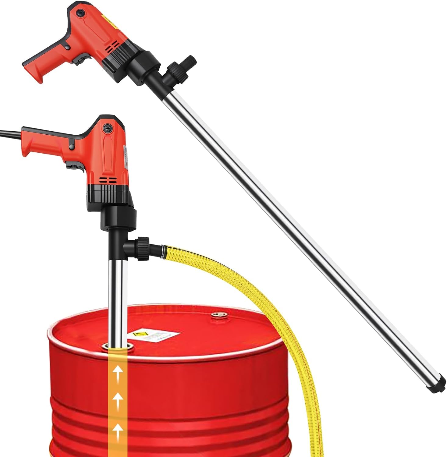 Photo 1 of 110V Electric Fuel Transfer Barrel Pump-High Power 800W 100L/Min Multi-Functional Liquid Transfer Pump with 98? wire hose for Diesel,Lubricants,Water,Slightly viscous liquid