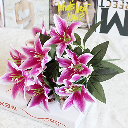 Generic PRIME DEALS TODAY CLEARANCE Lily Artificial Flowers 10 Heads Fake Tiger Lilies Real Touch Fake Flower thumb #4