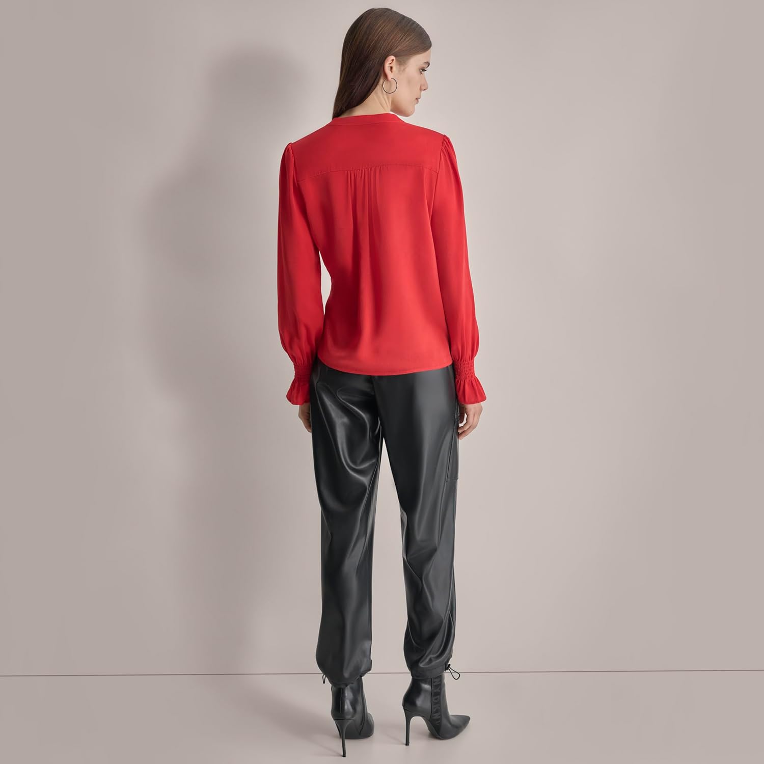 DKNY Womens Woven Long Sleeve Shirt - Image 3