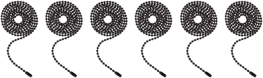 Aspen Creative 21303-6, 3-Feet Beaded Pull Chain with Connector in Oil Rubbed Bronze (6 Pack)