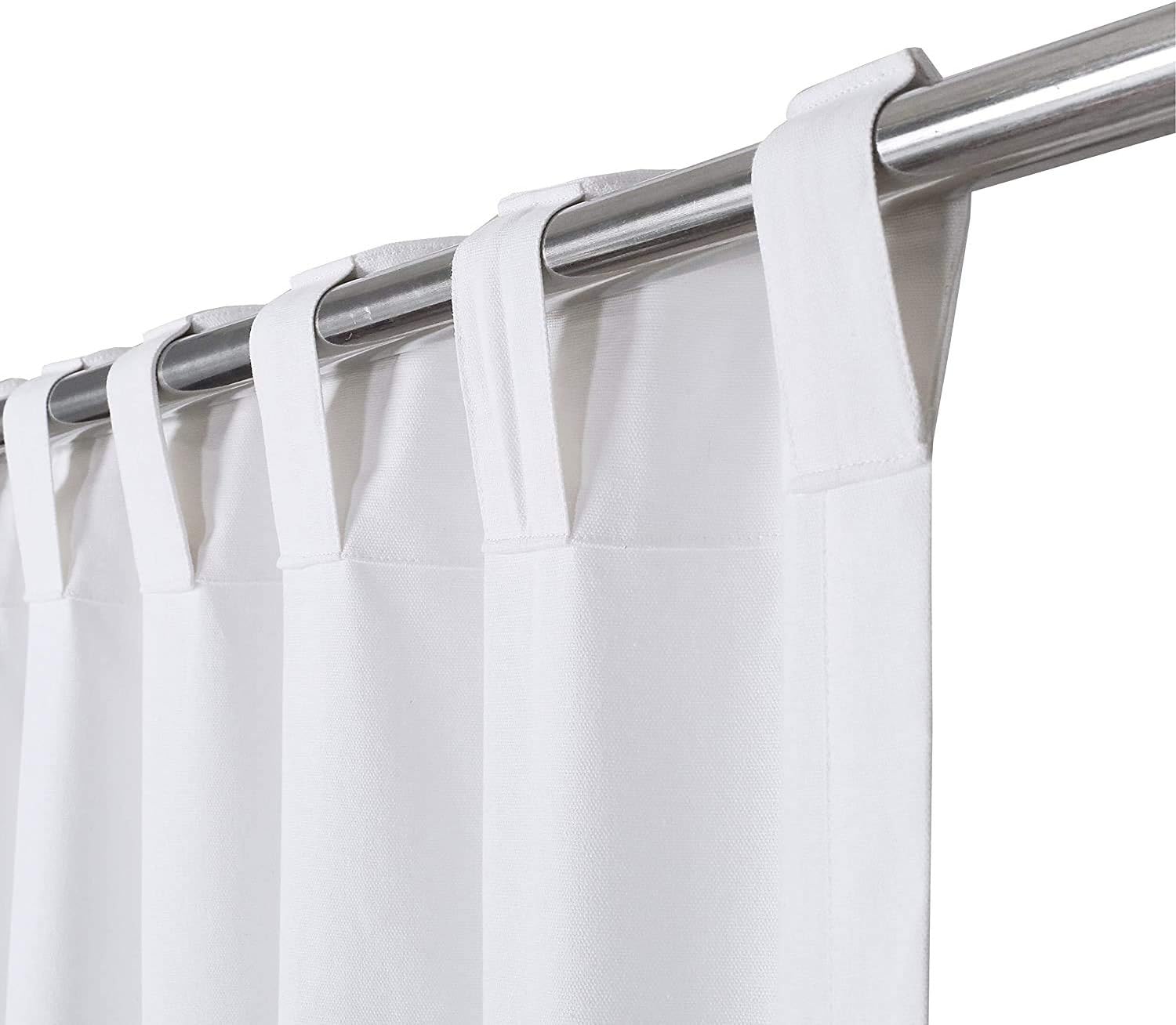 Ikiriska Add tab Tops, Back taps, tie top to Our Custom Made Curtains (50" Panel 8 tabs, Back tabs)