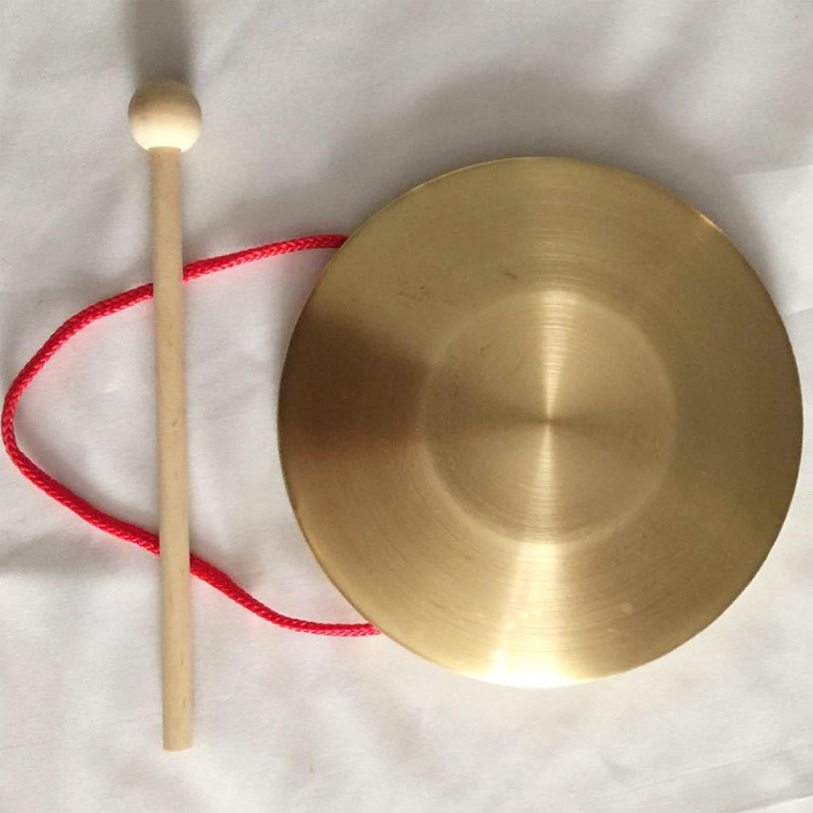 Instrumento Chino, Gong de latón Gong Chino de Bronce Feng Shui Chino Gong de latón, Instrumento de percusión Chino Gong Gong pequeño Gong de percusión Gong de Mano Latón(25cm)