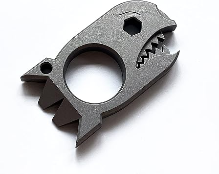EDC Crowbar with Bottle Opener Wrench Titanium Pry Bar Multifunction Tool Pocket Crushing Bar for Outdoor Camping Hiking Fishing Grey