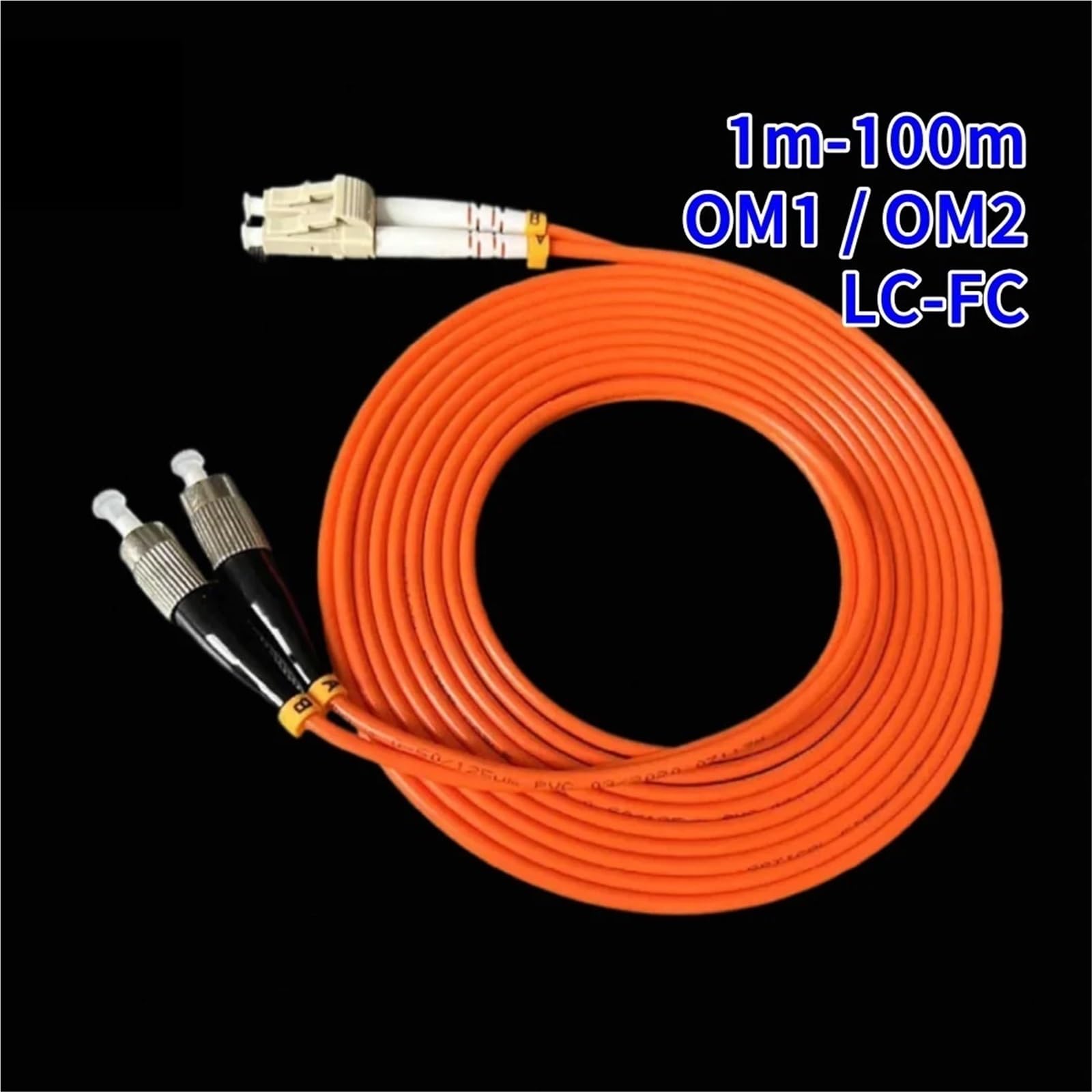 Câbles de raccordement à fibre optique LC-FC OM1 OM2 Duplex 1-100m (20m, 2pcs OM2)
