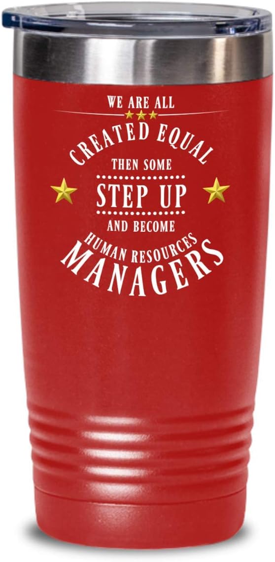 Human Resource Management Novelty Tumbler for HR Manager Mug Gifts for Managers Cup Gifts for Women Created Equal Appreciation Gift Coffee Tea Cups Ga