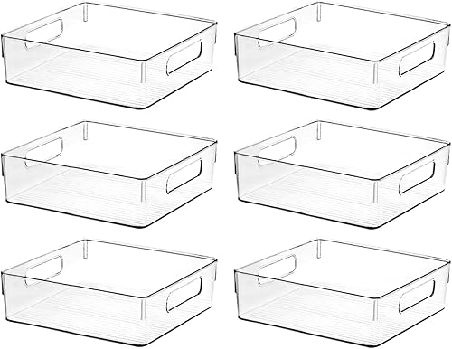 Miniatura 9 de Contenedores de almacenamiento de plástico transparente, para el hogar, baño, lavandería, congelador, refrigerador, despensa, organizadores y