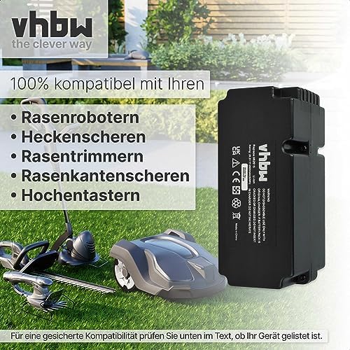 Batterie VHBW Compatible avec Yard Force X100i, SA900B, X80i, X50i - 2000mAh, 25,2V, Li-ION