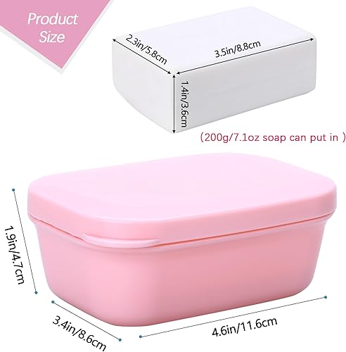 Miniatura 9 de Paquete de 1 contenedor de viaje de jabón, estuche portátil para jabón, caja de jabón a prueba de fugas, plato ahorrador de jabón con tapa, soporte