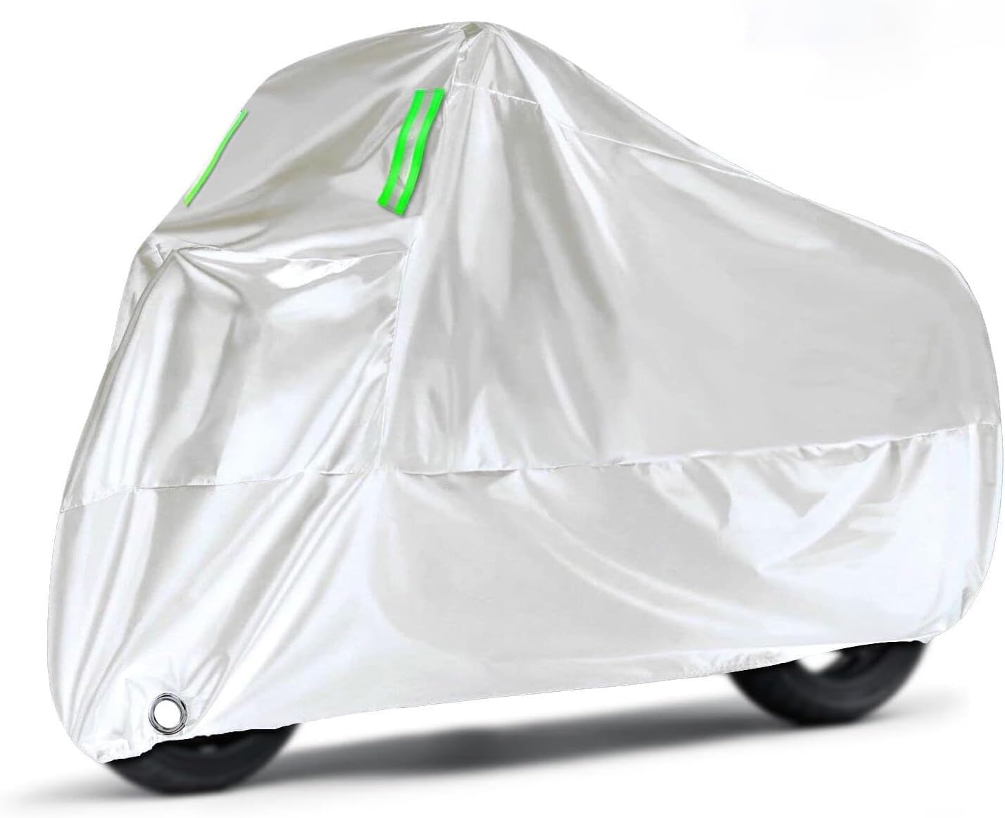 Motorcycle Cover Outdoor Waterproof All Season Weather Sun Protection Universal Motorbike,Siliver (4XL)