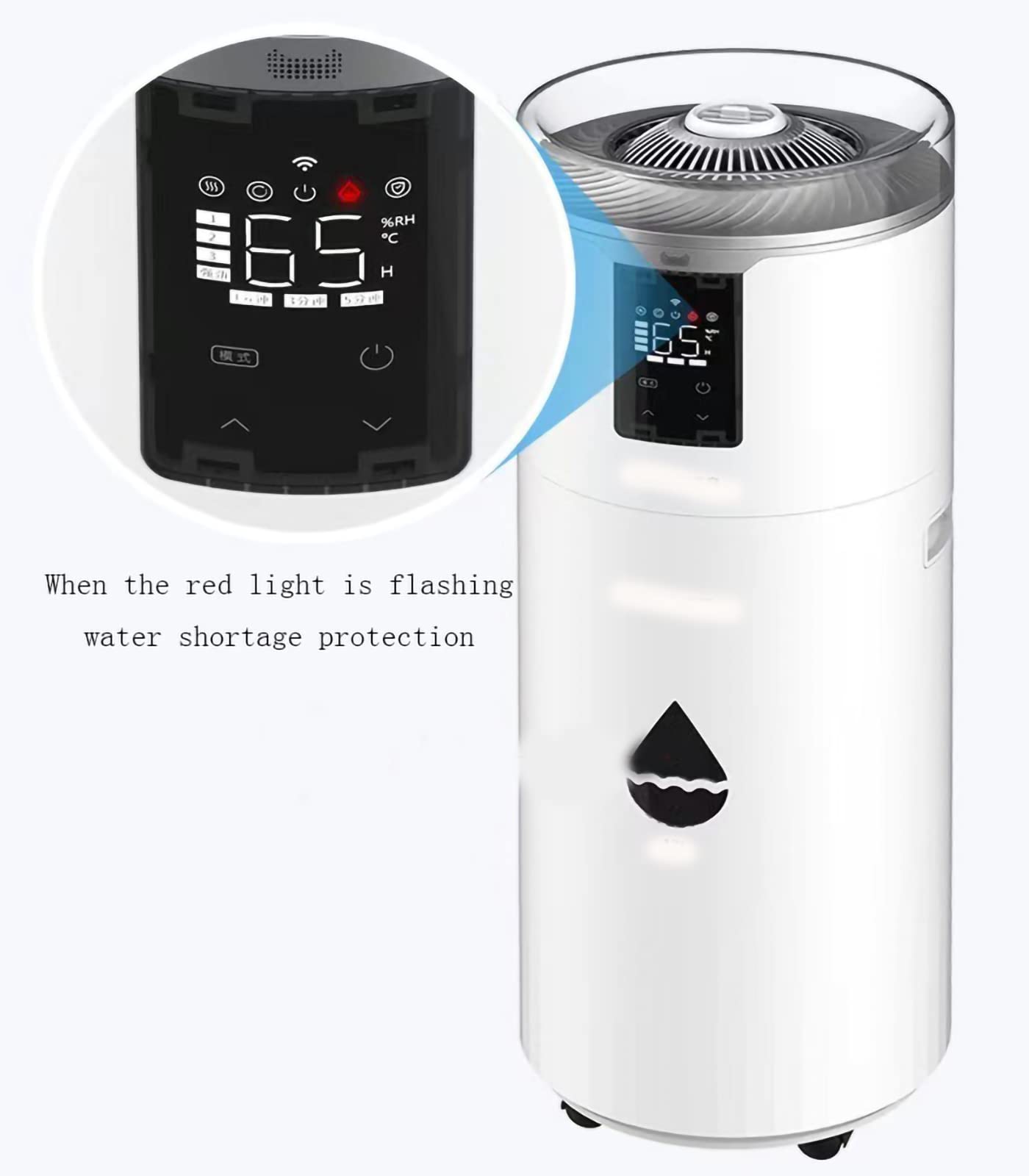 Umidificatore Smart New 17L Grande capacità Grande Nebbia Umidificatore Ufficio Commerciale Industriale Atomizzatore Spray Casa Camera da Letto Supermercato Frutta E Ver,Doppio Nucleo