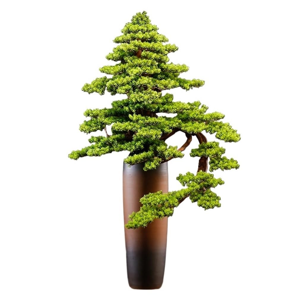 IUokLU Artificial Bonsai Artificial Bonsai Tree Light Luxury Floor Ornaments Living Room Entrance Decoration Fake Plants Potted