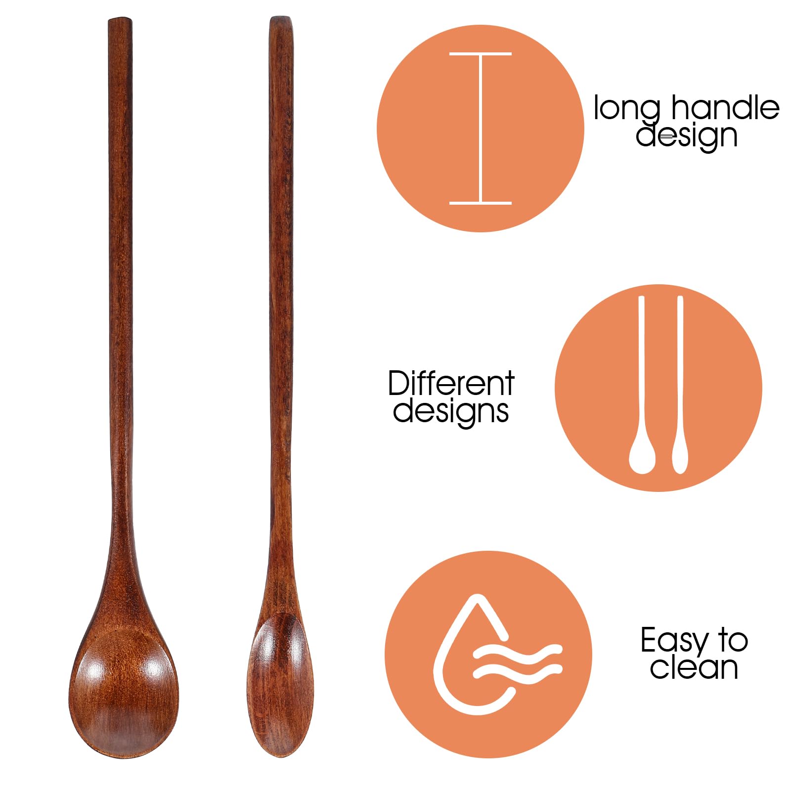 Dimeho 6 Pcs Wooden Coffee Spoons - Image 3