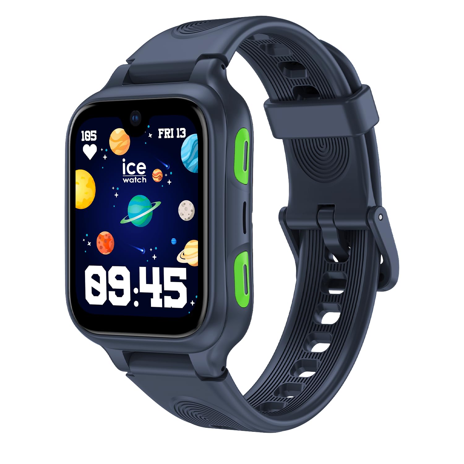 Ice-Watch, Ice Kids 4G 2.0 Blue, Niebieski Smartwatch Z Funkcją Geolokalizacji 4G Dla Chłopców Z Silikonowym Paskiem, 025269 (40 Mm), Lokalizacja Za Pomocą Dołączonej Karty Sim I Abonamentu