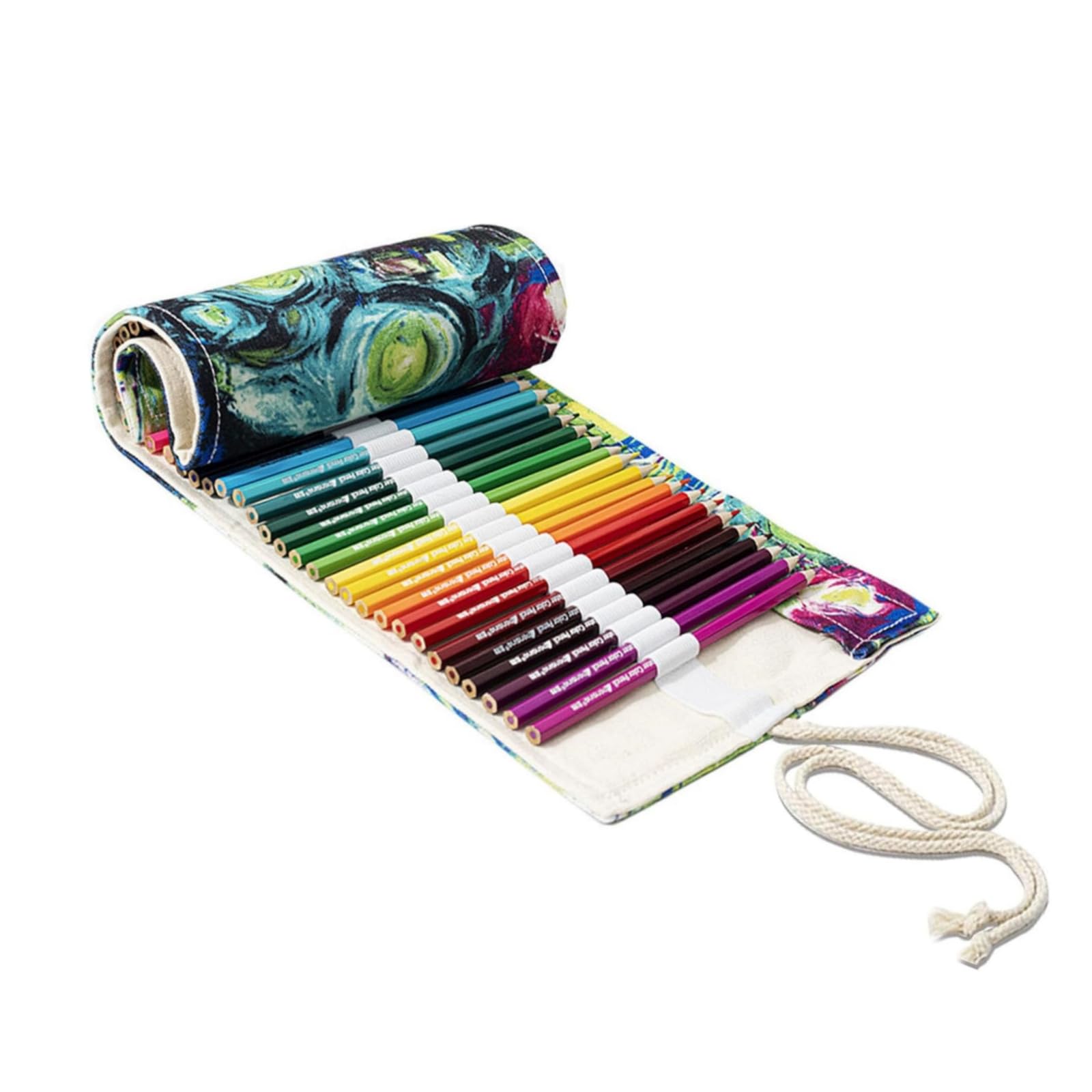 ChaoShaner 72 Slots Canvas Pencil Wrap,Roll up Pencil Roll Holder