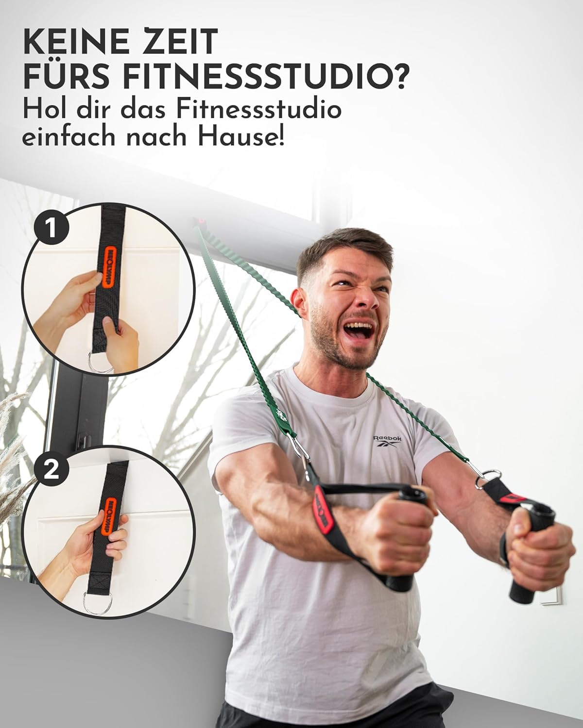 NEOLYMP Kotwa do drzwi, mocowanie do taśm fitness, Sling Trainer, idealna do podciągania i taśm terapeutycznych