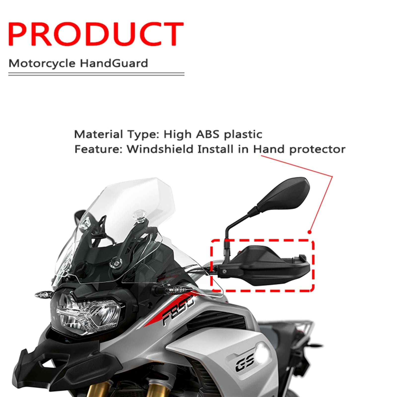 R1200GS Paramani Paramani Estensioni Protezione Parabrezza Adatto for BMW R 1200GS LC ADV R1200 GS R 1200 GS Adventure 2014-2019 (Size : A)