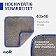 wolk Auto Trockentücher 1200 GSM Mikrofaser - Farbe: grau/blau - Maße (BxH): 40,0 x 40,0 cm - Saugstark - Kratzfrei - Fusselfrei - Extra groß - PKW - Motorrad