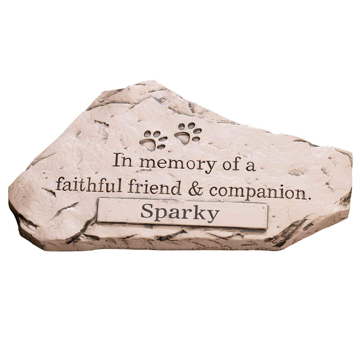 Fox Valley Traders Custom Faithful Friend and Companion Pet Memorial, Customized Indoor/Outdoor Resin Garden Stone