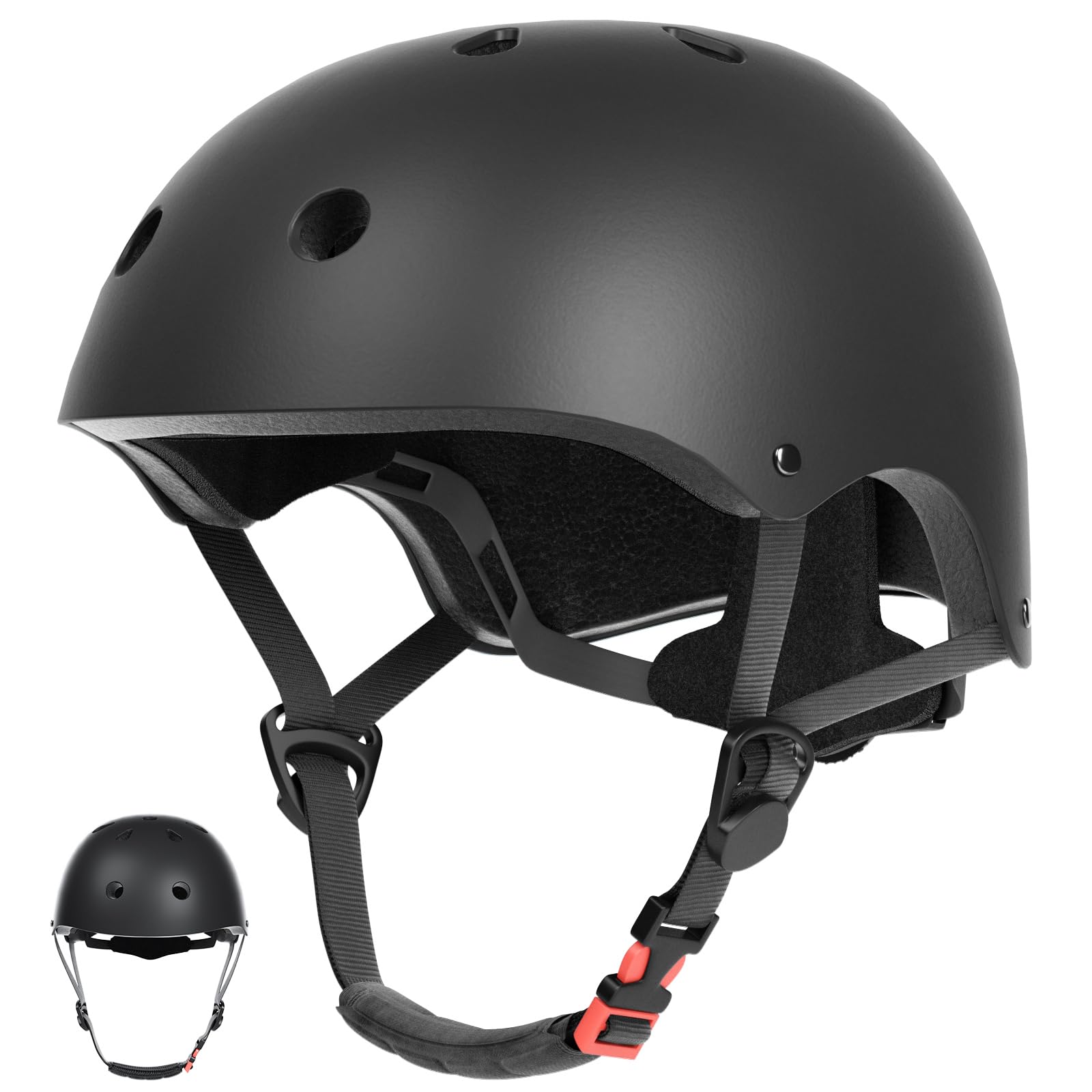 67i Kids Helmet Toddler Bike Helmets for 3-8 Years Old, Black, Small