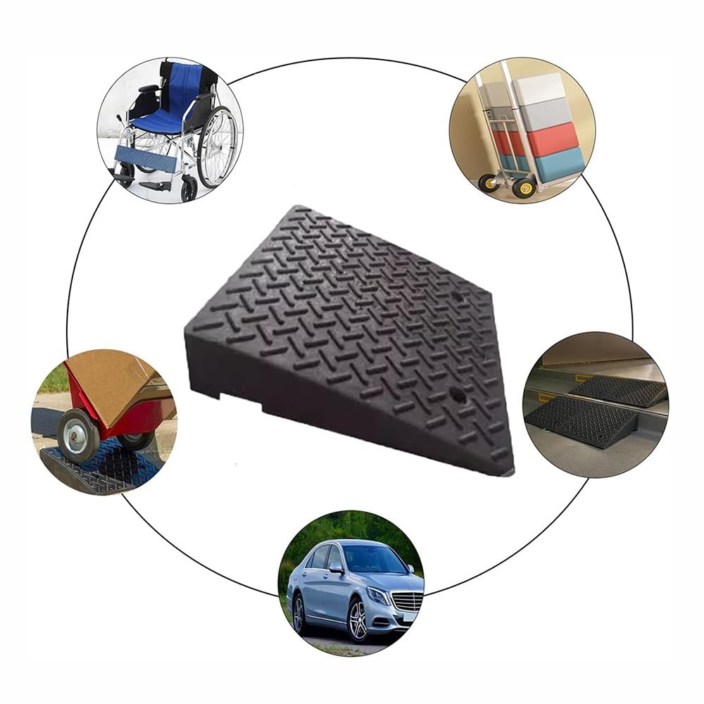 COKYIS Rampa De Acceso para Coche Antideslizante, Rampas De Bordillo Portátil Rampas De Entrada De Goma, Rampas De Carga Pesado para Automóviles/Garajes (Size : 50 * 50 * 5cm)