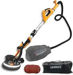 Lixadeira Parede Teto Telescópica 750w Menegotti Alvenaria Gesso C/Aspirador Led Girafa Cor Amarelo Frequência 60 Hz (220, Volts)