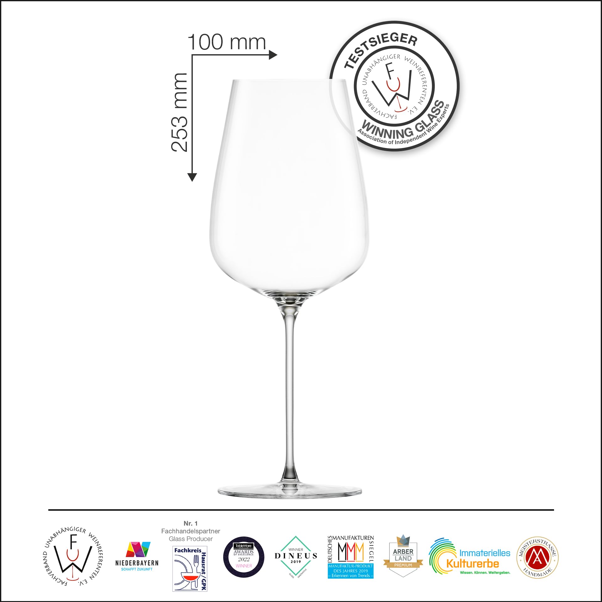 EISCH Allroundweinglas Essenca Sensisplus Kraftvoll & Reichhaltig (2 Stück), Weingläser für vollmundige Rotweine, spülmaschinenfeste Kristallgläser, Made in Germany (Art.-Nr. 180096)