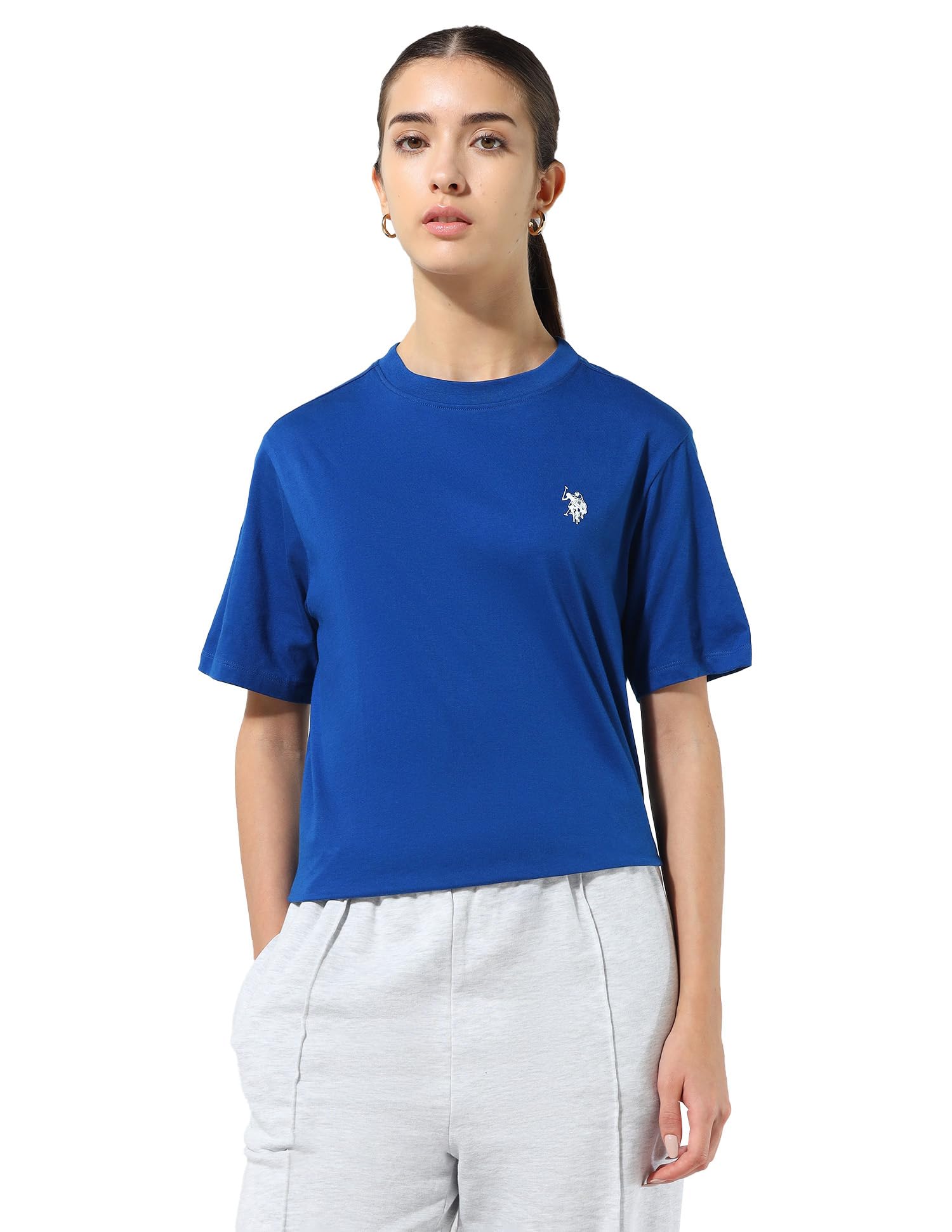 u.s. polo assn. Women's Solid Oversized Fit T-Shirt-picture-16