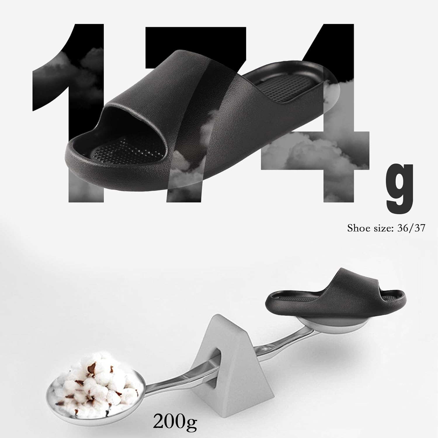 GETOEU Shower Shoes for Women and Men Massage Slide Sandals Soft Cushioned Anti-Slip Pool Slides Comfort Arch Support Quick Drying Shower Shoes with Drain Holes Bathroom Slides Slippers - Image 6