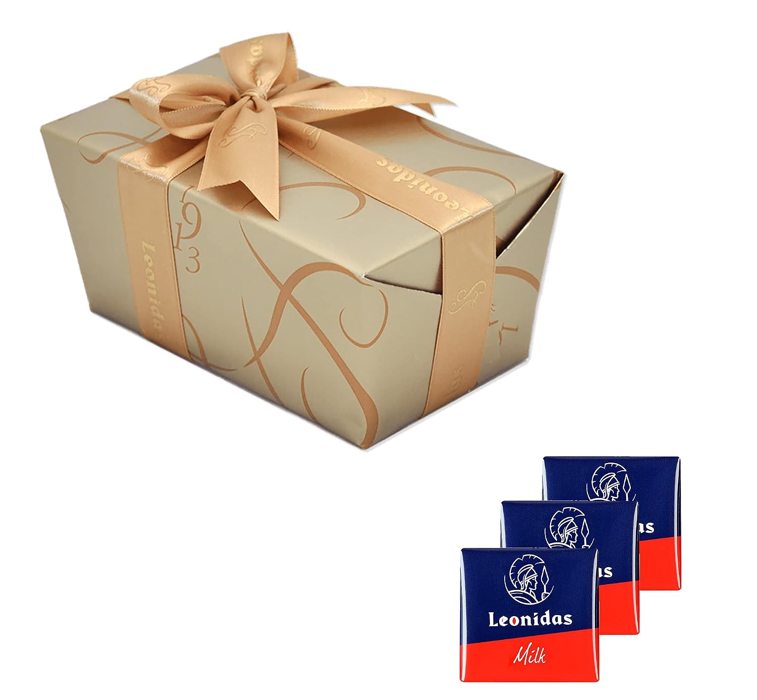 Leonidas Belgian Chocolates: 1 lb Napolitain Solid Milk Chocolate Squares