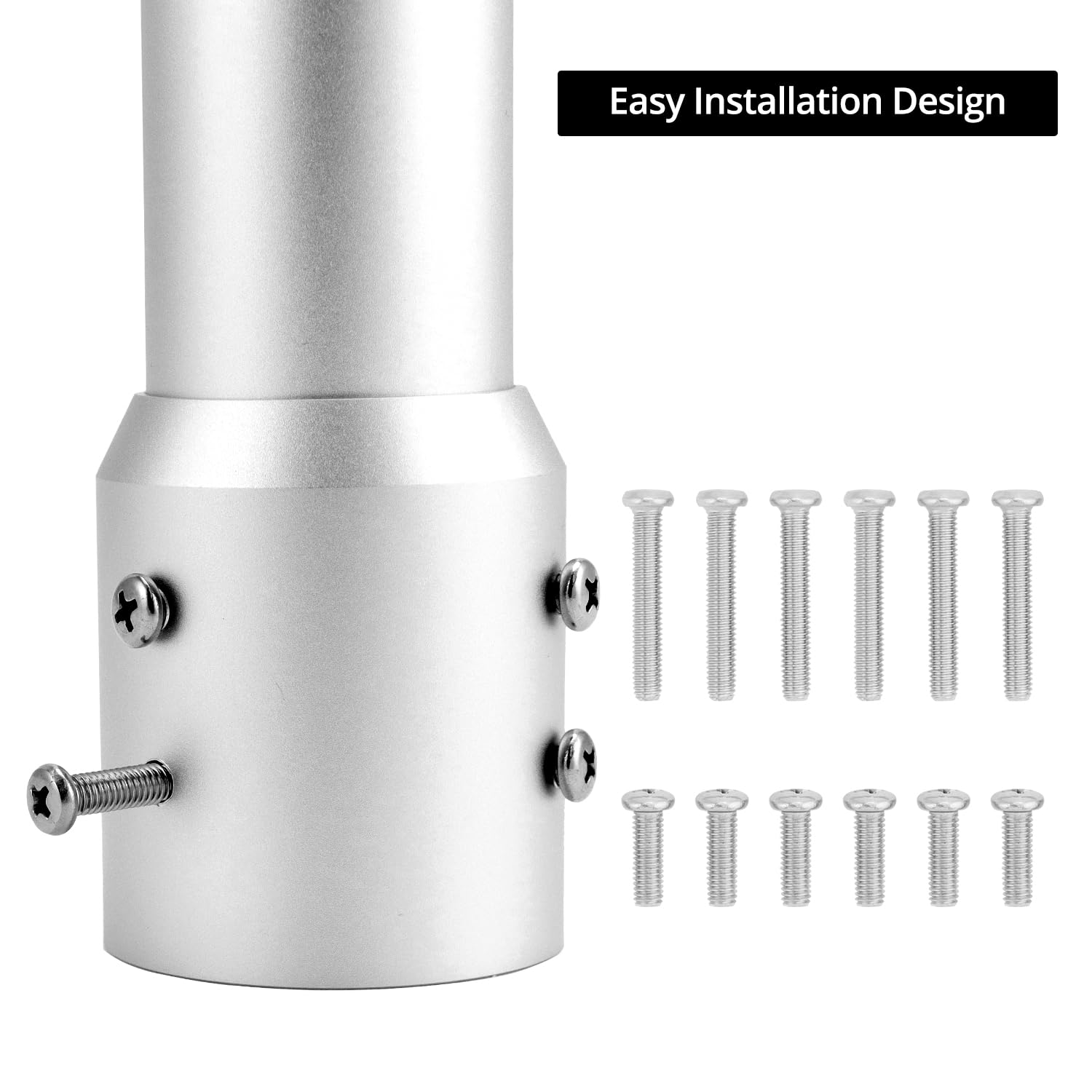 QWORK Adaptateur De Tube En Aluminium Pour Antenne Parabolique Starlink V2 - Réglable Et Robuste