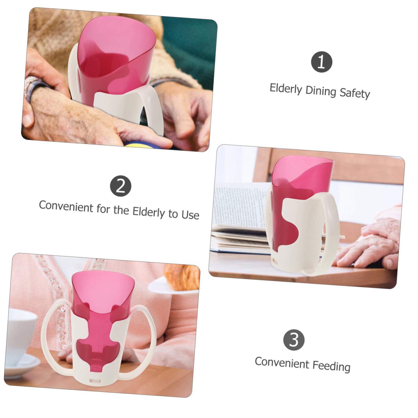 PRETYZOOM 5piezas Vaso Irrompible para Pacientes Discapacitados Taza De Alimentación para Ancianos Diseño para La Hidratación Mayores Movilidad Reducida