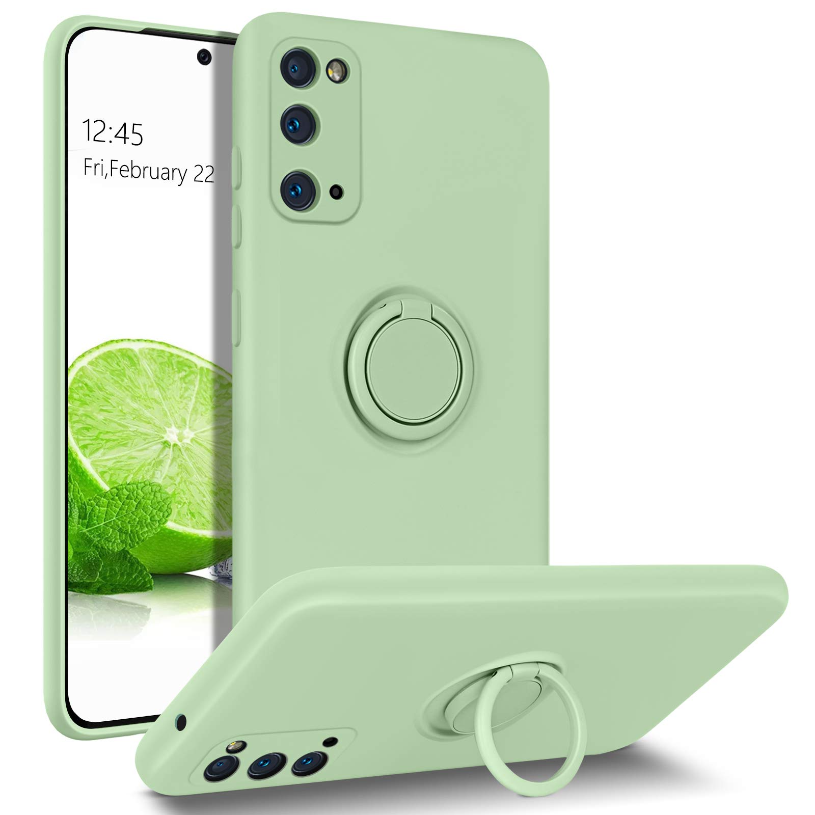 BENTOBEN for Galaxy S20 Case, Phone Case Samsung S20 5G 2020,Slim Silicone Ring Holder Kickstand | Support Car Mount | Soft Rubber Hybrid Hard