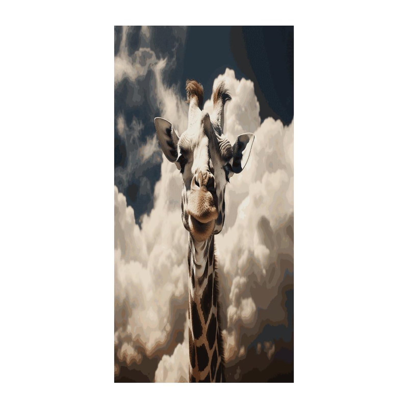 Fekiloot Style Giraffe In The Clouds Door Curtain Room Divider Curtains