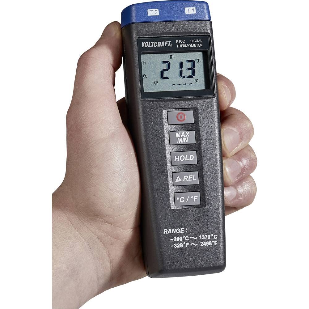 VOLTCRAFT K102 + TP 207 Temperatur-Messgerät Fühler-Typ K