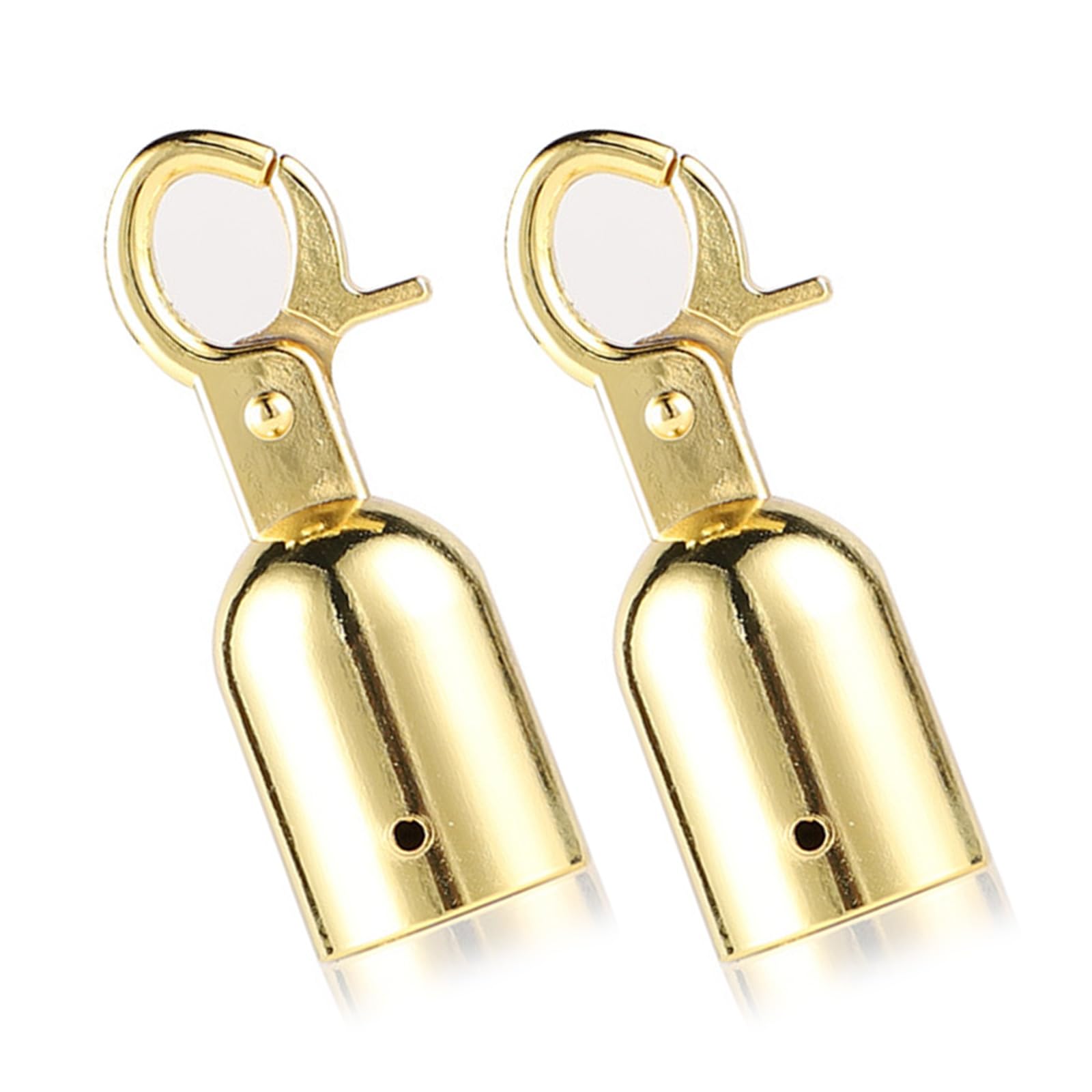 Newft Gold Of 2 Sturdy Stainless Steel Materials Rope End Caps For Easy Connection And Limitation Of Cords And Rope End Stoppers